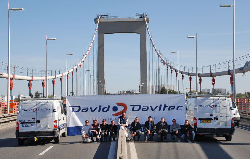 David Davitec sur le pont d'Aquitaine